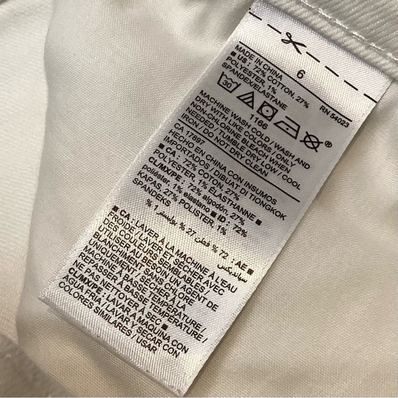 2 Pair Old Navy‎ Cuffed Wow Shorts Size 6 Washed Black & Bright White - Picture 3 of 14